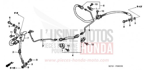 HINTERE BREMSLEITUNG FES2505 de 2005